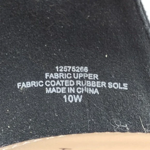 Torrid Strappy Sandals Womens US 10W Black Fabric Block Heel Open Toe Back Zip - Picture 5 of 9